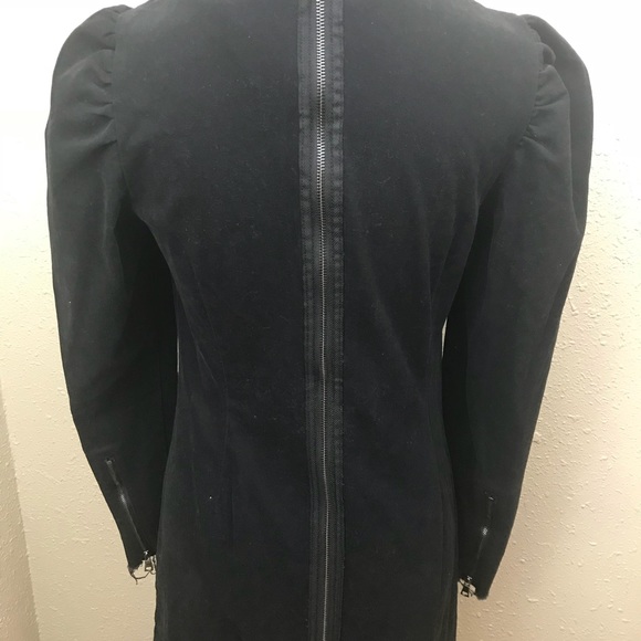 NWT MAISON CINQCENT Dress Black raw edge denim - Picture 6 of 8